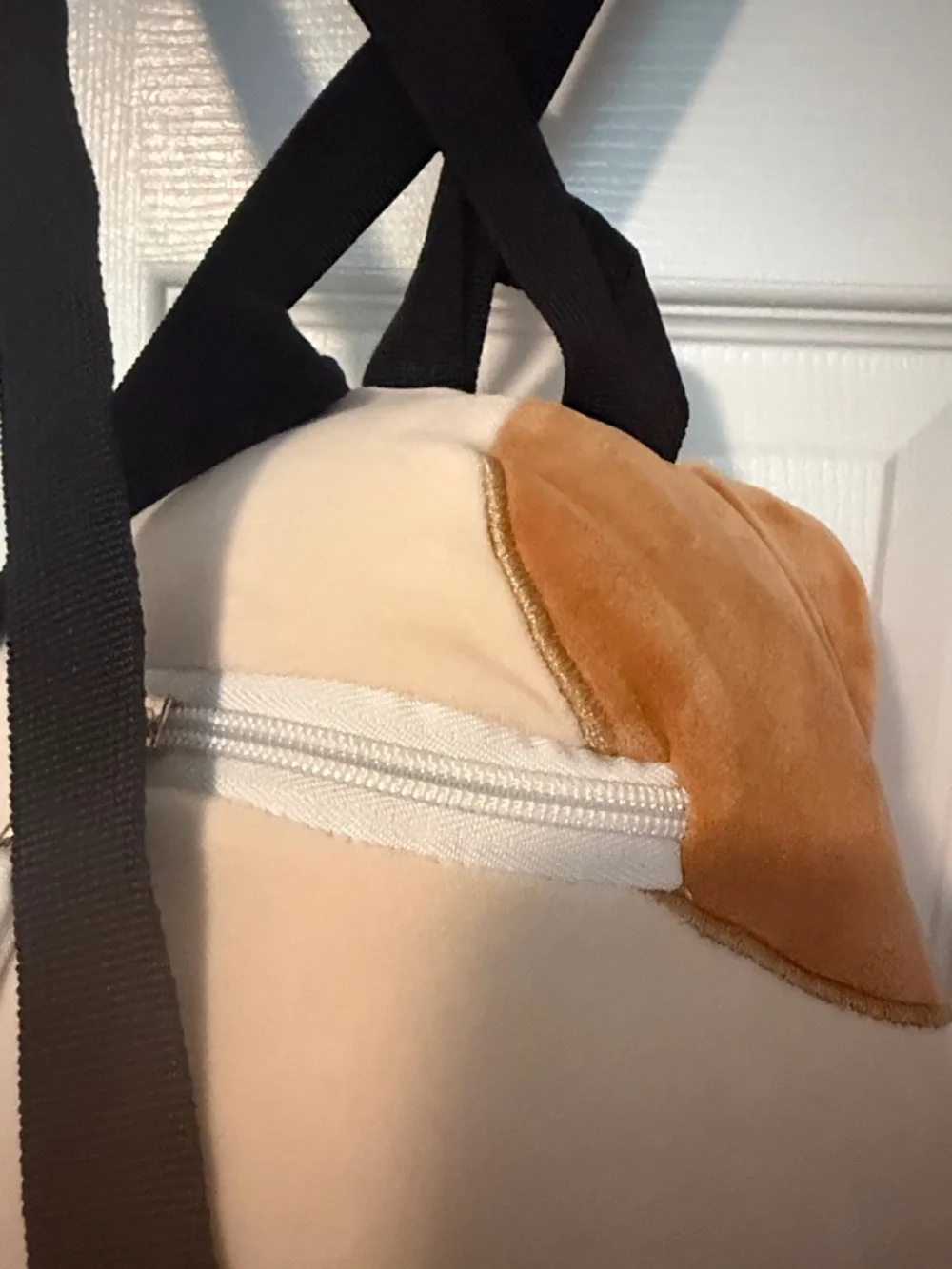 Neuw Calico Cat Plush Backpack - Cream, Black, Brown